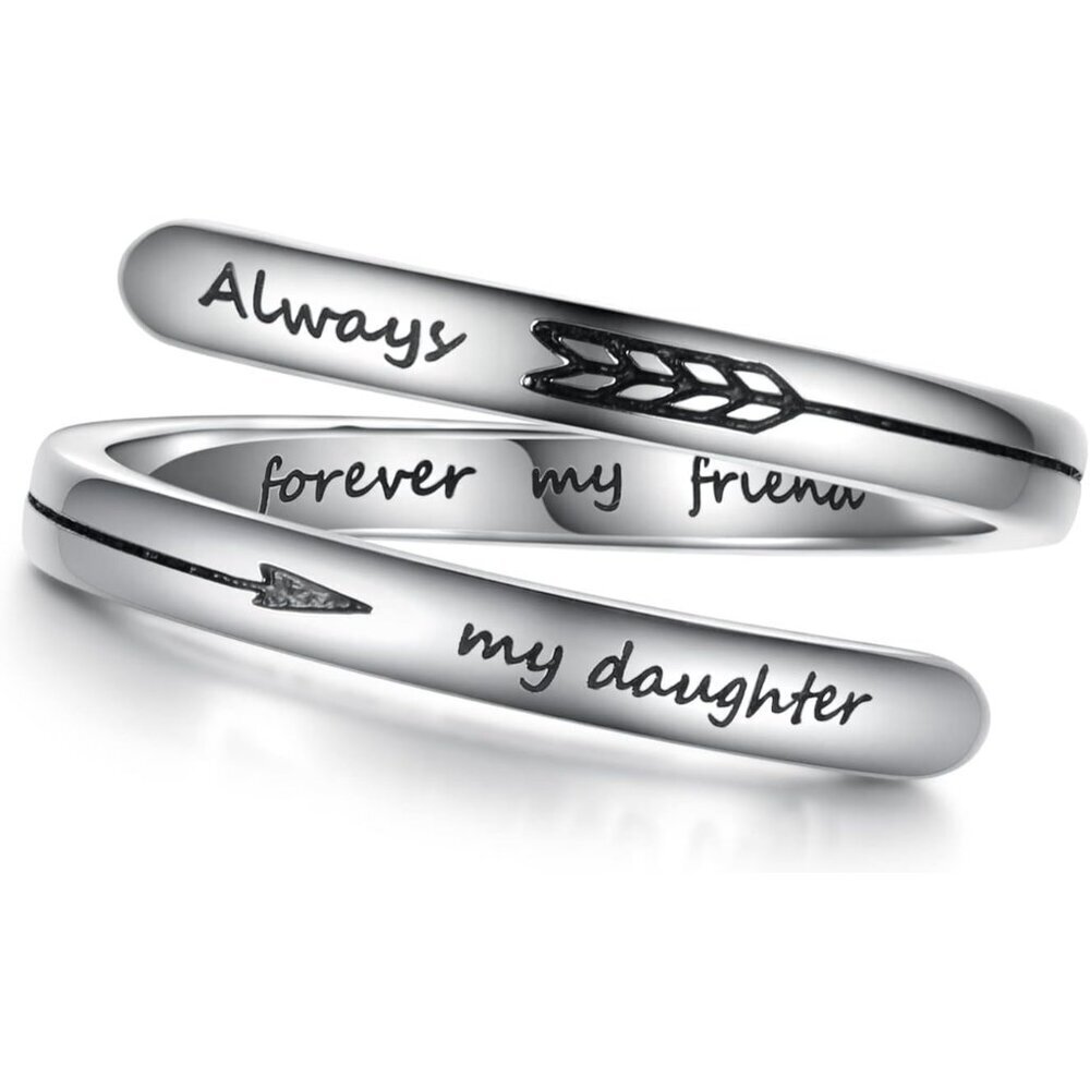 Sterling Silver Inspirational Adjustable Ring for Women - Birthday, Graduation G